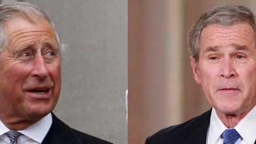 El príncipe Carlos y George W. Bush.