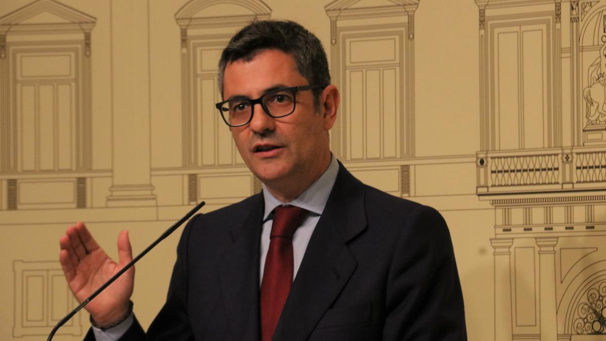 El ministre de Presidència del govern espanyol, Félix Bolaños, al Palau de la Generalitat