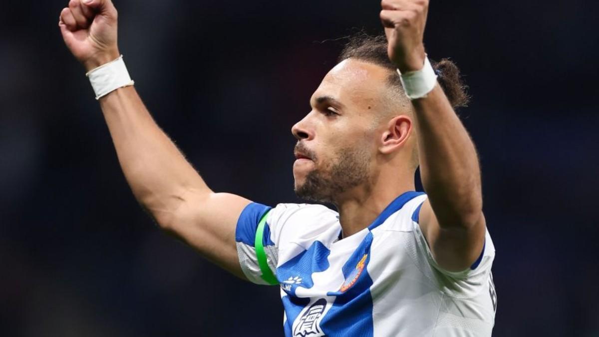 Braithwaite celebra el primer gol ante el Levante