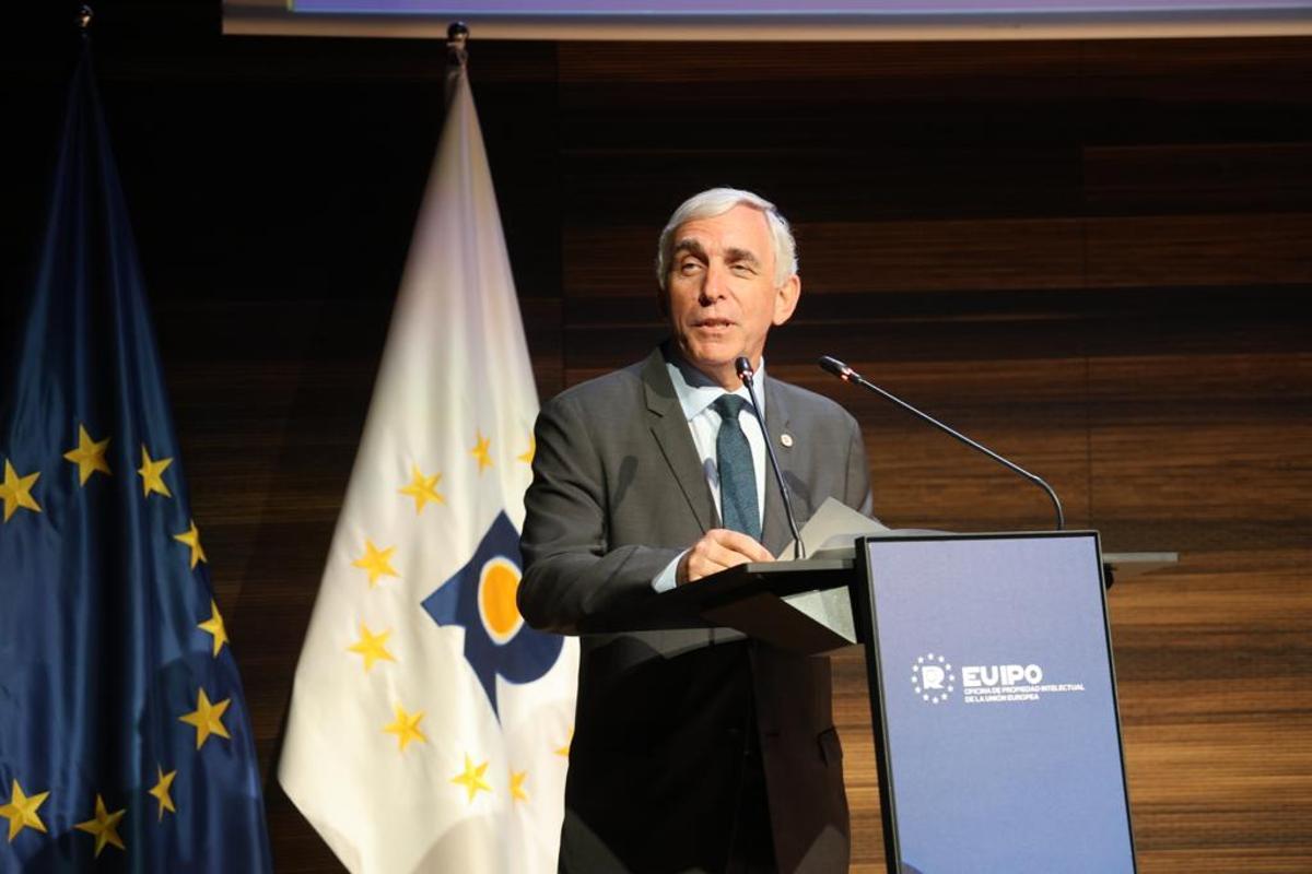 El director ejecutivo de la EUIPO, Christian Archambeau, durante su discurso.