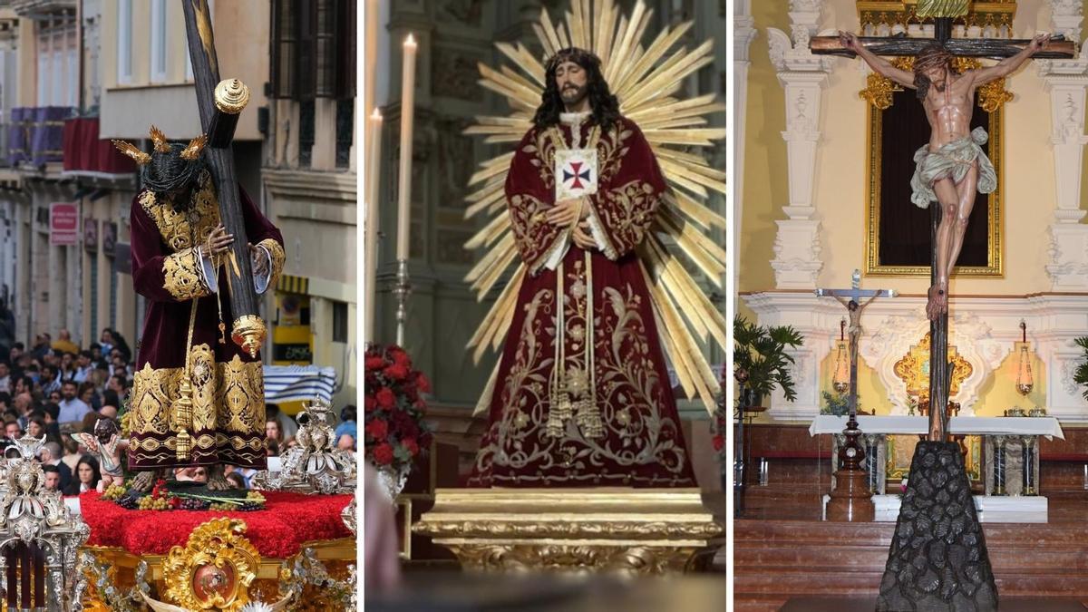 El Nazareno de Viñeros, el Cristo de Medinaceli y el Crucificado de Ánimas.