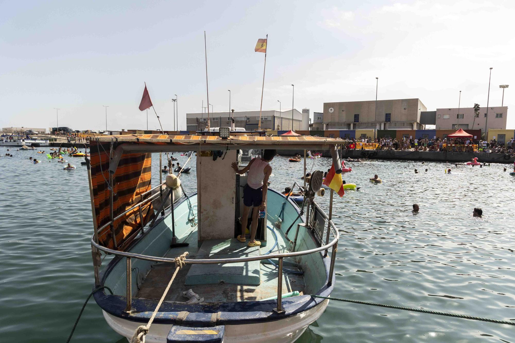 Las cucañas de Port de Sagunt: el palo engrasado