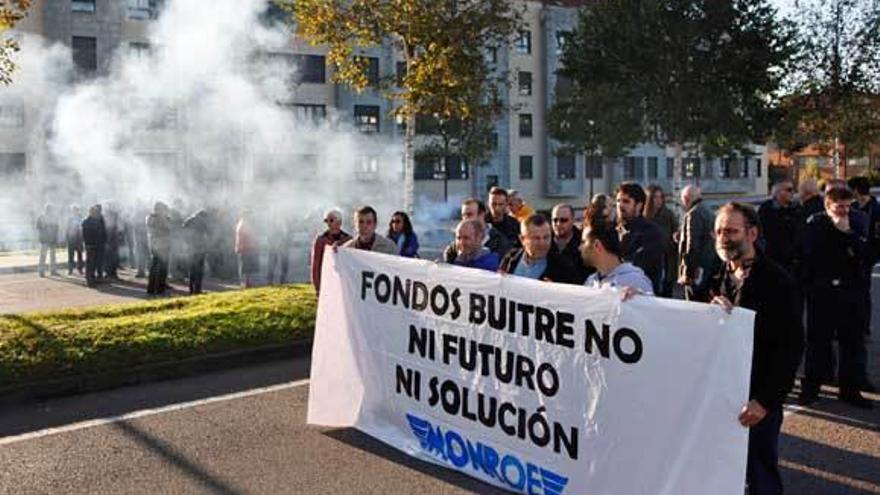 Un momento de la protesta.