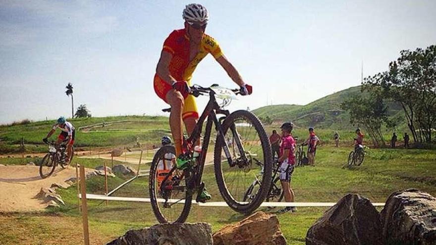 Pablo Rodríguez, en un entrenamiento en el circuito de Río.