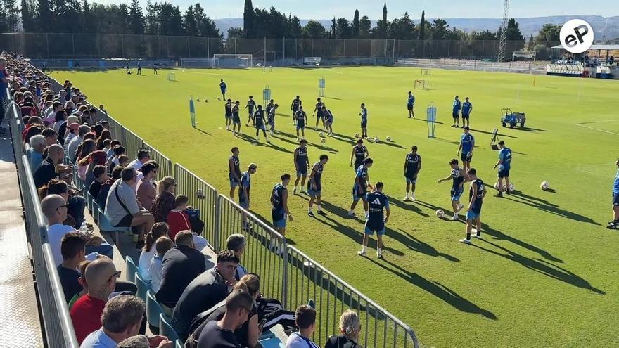 Rubén Díez se pierde por un virus el entrenamiento a puertas abiertas del Real Zaragoza en plenos Pilares