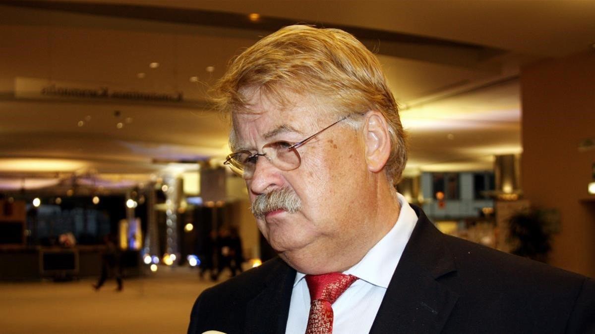 Elmar Brok, diputado del Parlamento Europeo y miembro de la CDU alemana, el partido de Angela Merkel.