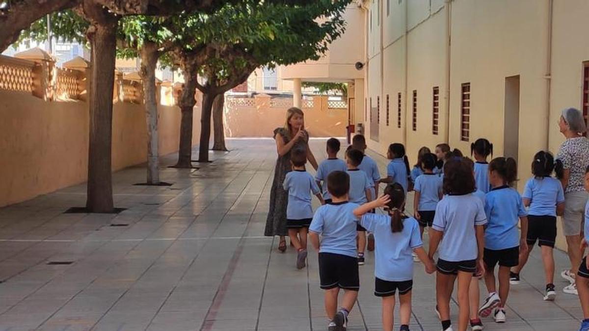Alumnes del col·legi Blasco Ibáñez, en una imatge d'arxiu.