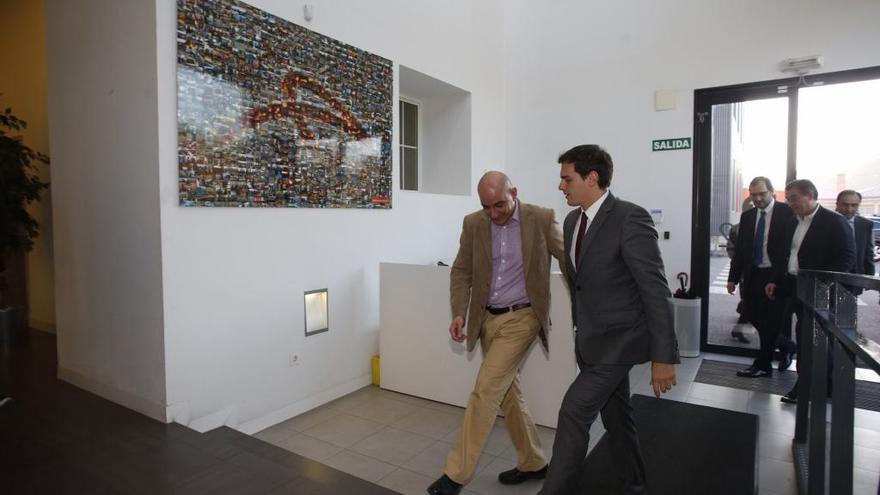 Rivera visita las instalaciones de Arcelor en Avilés