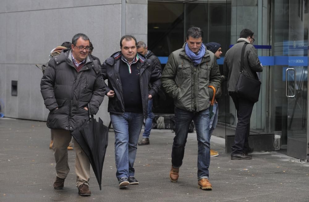 Declaraciones en los juzgados de Oviedo por la querella del SOMA contra Villa