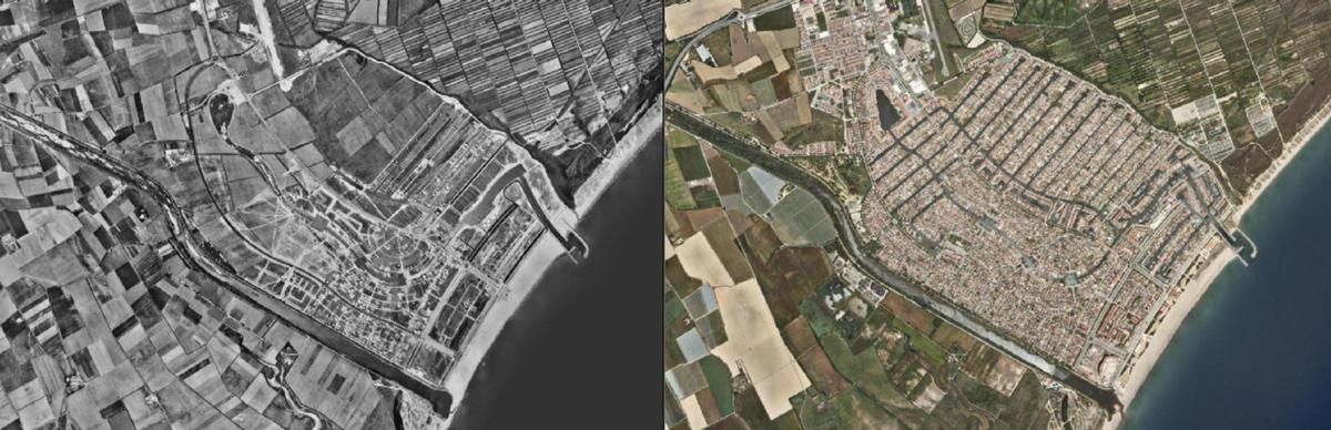 Empuriabrava al 1976 i a l'actualitat.