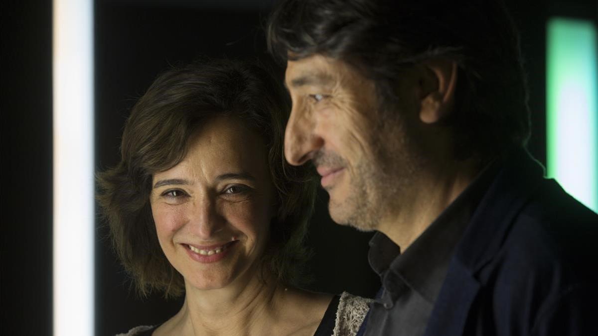 Carmelo Gómez y Ana Torrent, en la presentación de 'Todas las noches de un día' en el Goya