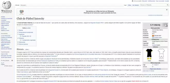 Trolean la página del Intercity en la Wikipedia y lo apodan "Wallapop"