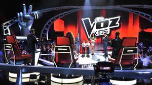 Una imagen de la final de la tercera temporada del concurso musical ’La voz kids’.