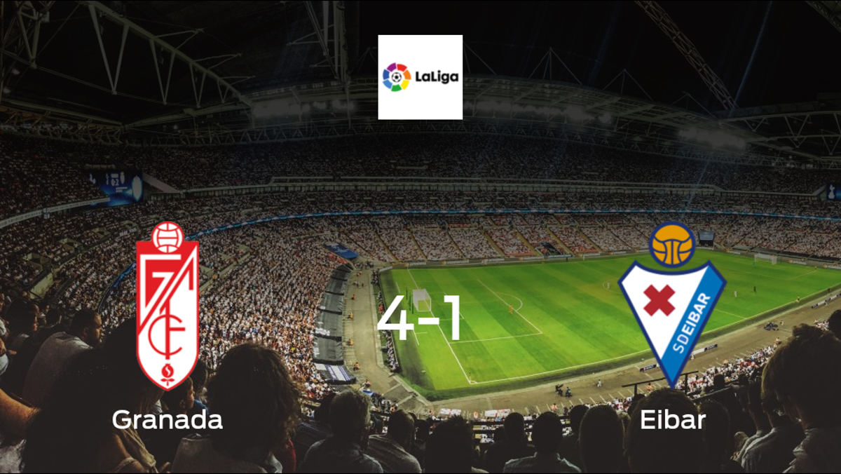Victory for Granada, in a 4-1 trashing at the Estadio Nuevo Los Carmenes