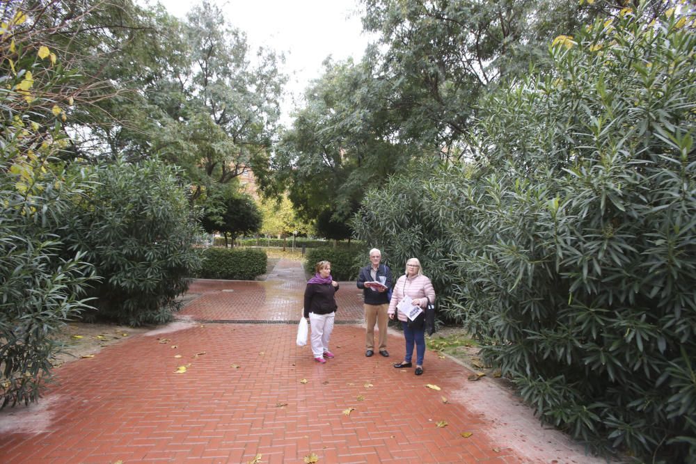 Más de 500 firmas de vecinos de la zona de Santo Domingo pidiendo poda e iluminación para un parque en el que se han registrado varios asaltos