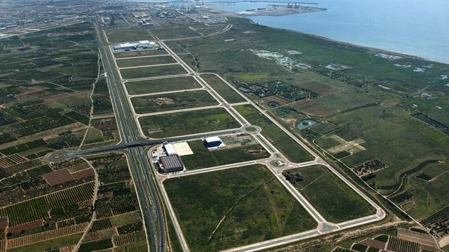 Imagen aérea de Parc Sagunt, con el puerto en la parte superior.