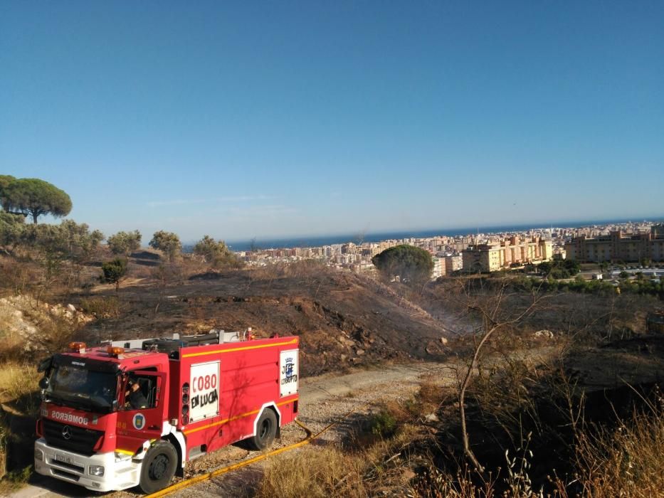 Incendio de matorral cerca del Asilo de los Ángeles