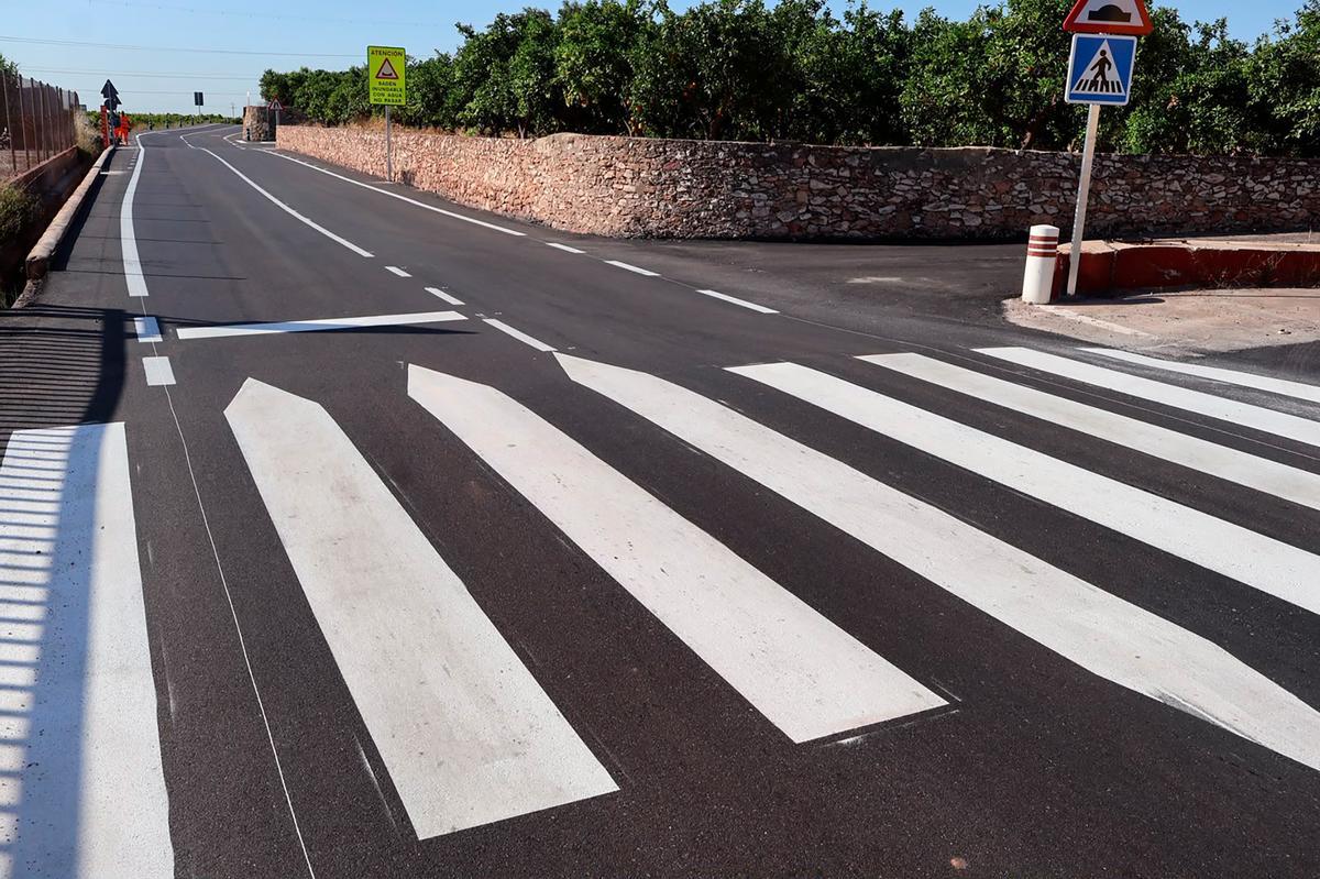 Uno de los tramos de la carretera reparada