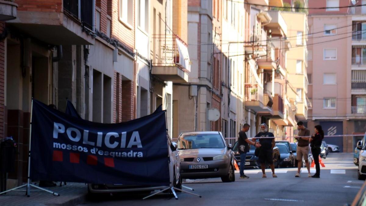 L'indret on s'ha localitat el cadàver amb el dispositiu policial