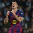 Lewandowski celebró tres goles en Balaídos