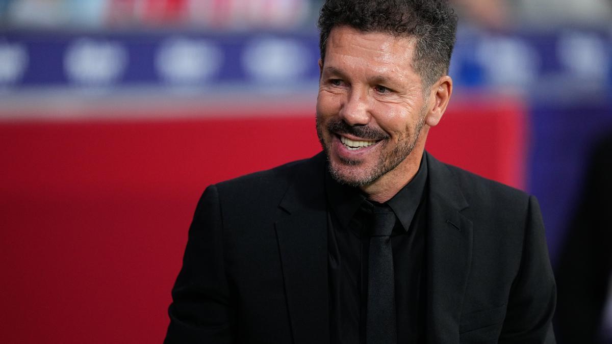 El entrenador del Atlético de Madrid, Diego Pablo Simeone.