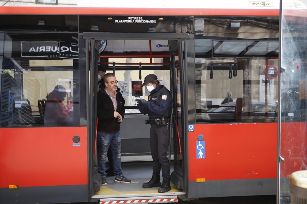 Control policial en Zaragoza por el coronavirus