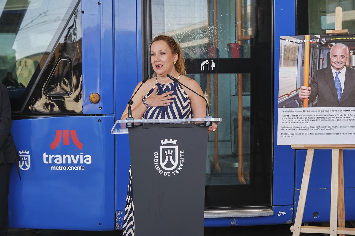 Tenerife Tram Commemorates Ricardo Melchior with Specially Designed Carriage