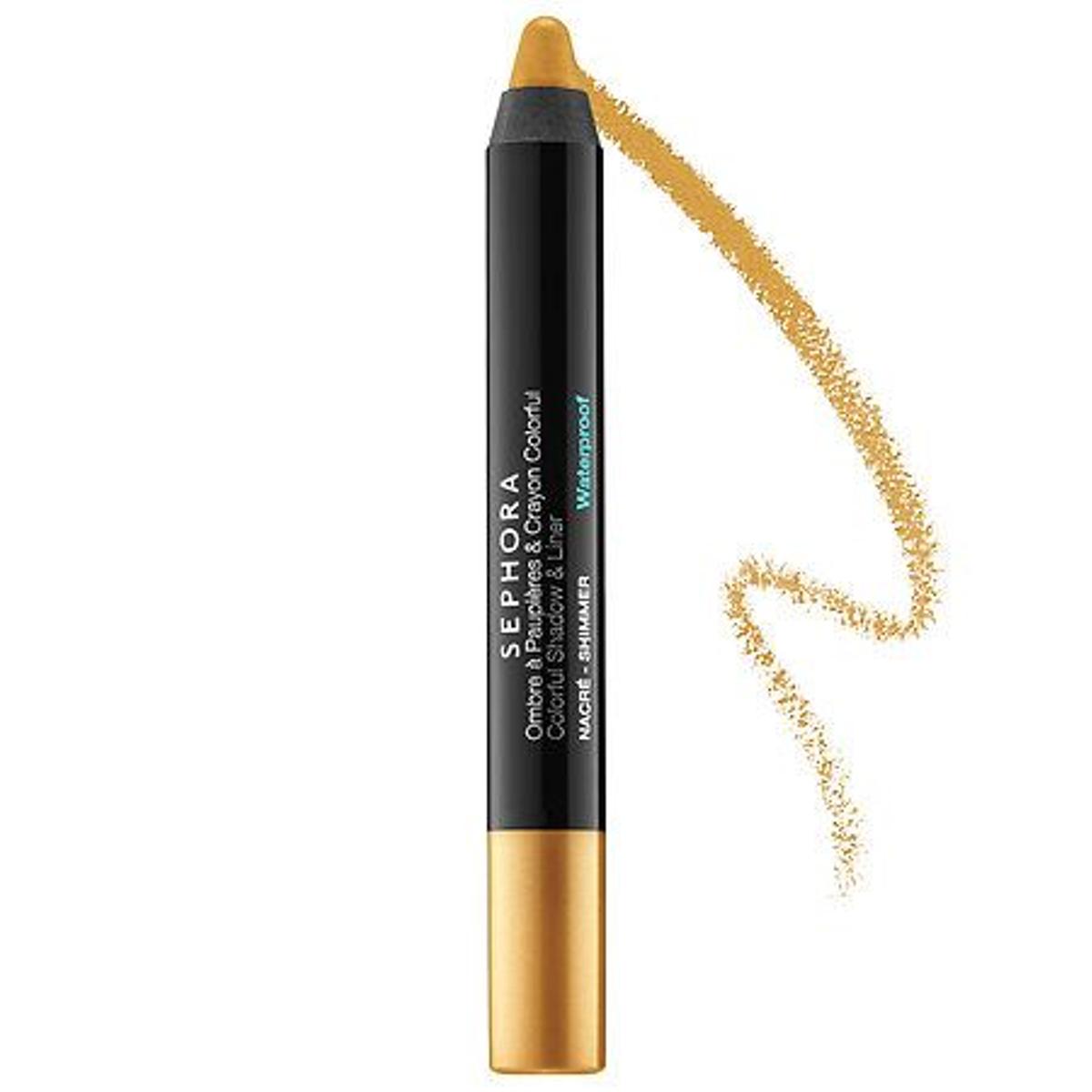 Eyeliner de color: tono dorado