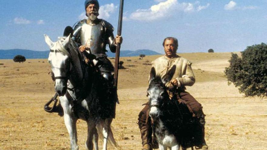 Fernando Rey y Alfredo Landa, en la mítica serie &#039;Don Quijote&#039;.