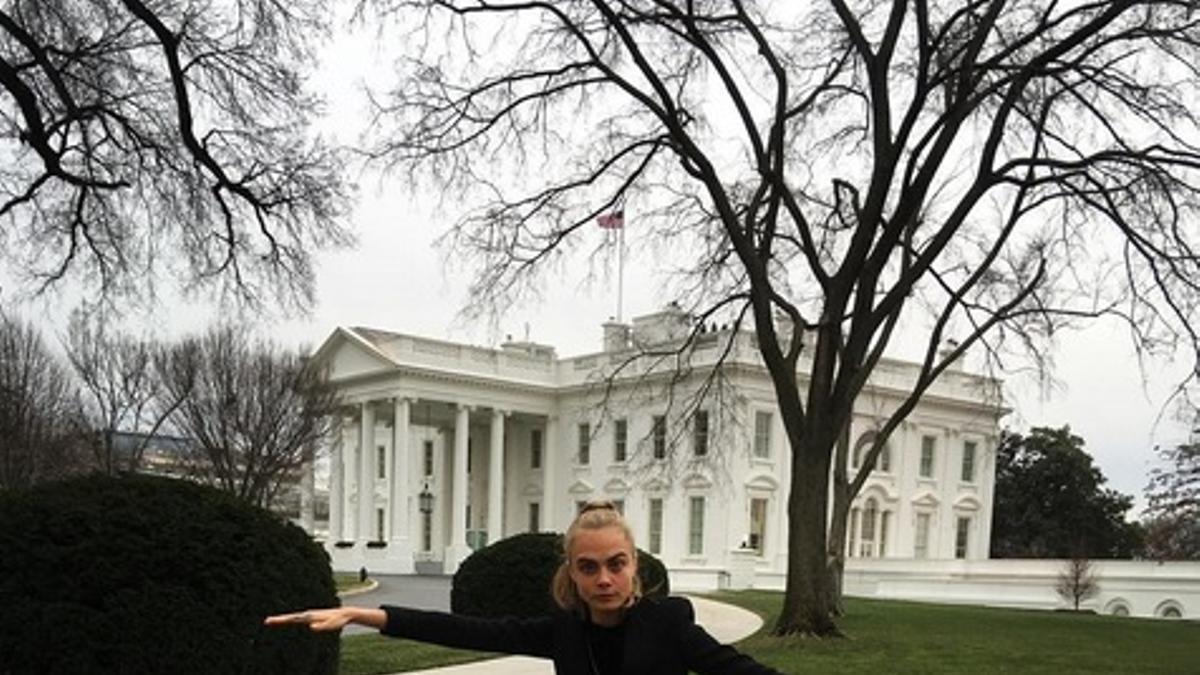 Cara Delevingne en la Casa Blanca