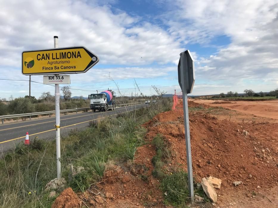 Comienza el impacto de las obras de la autopista de Llucmajor-Campos