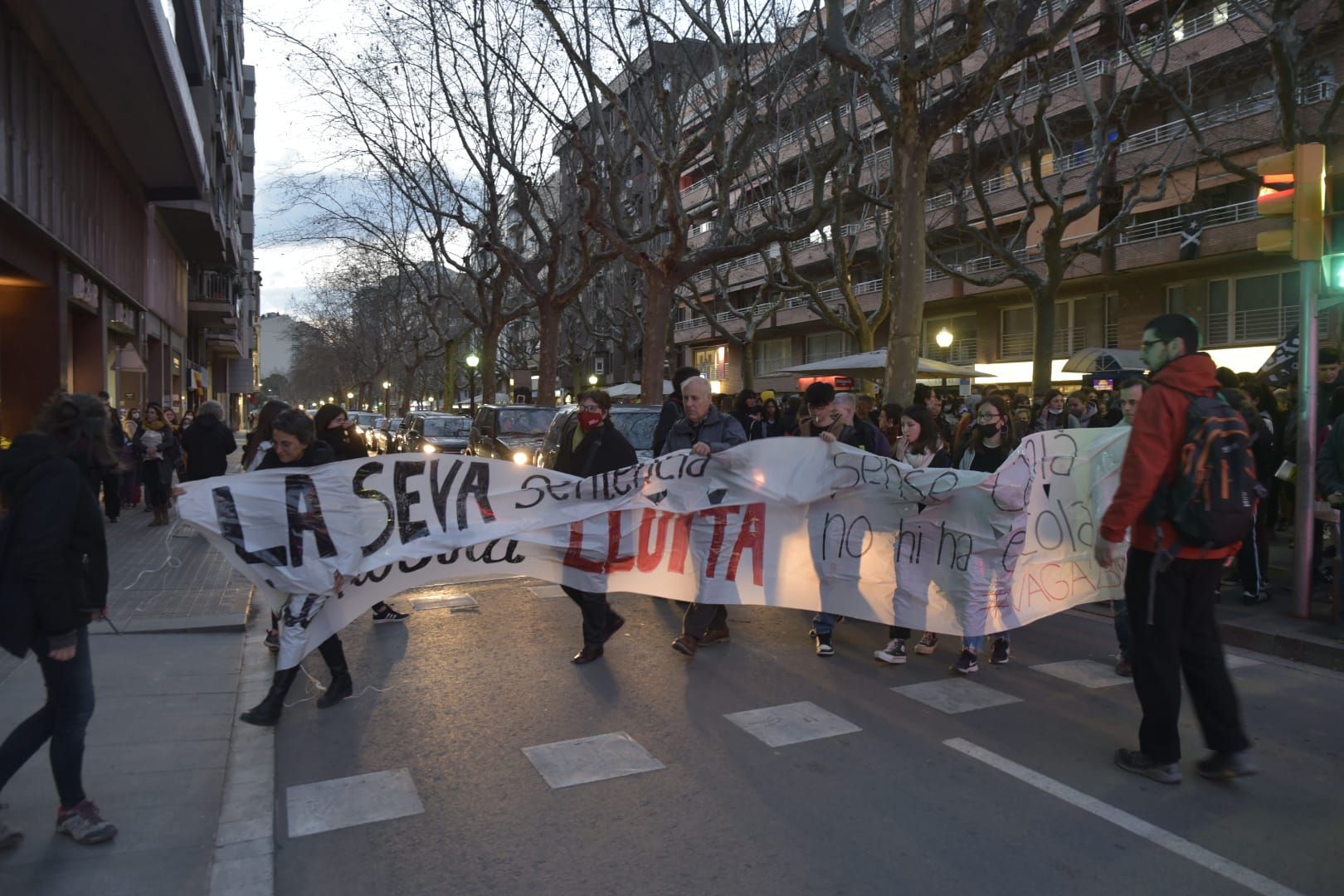 Manifestació a Manresa en defensa de l'escola en català