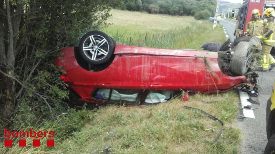 Dos ferits, un d&#039;ells greu, en la sortida de via d&#039;un cotxe a l&#039;N-154, prop de Puigcerdà