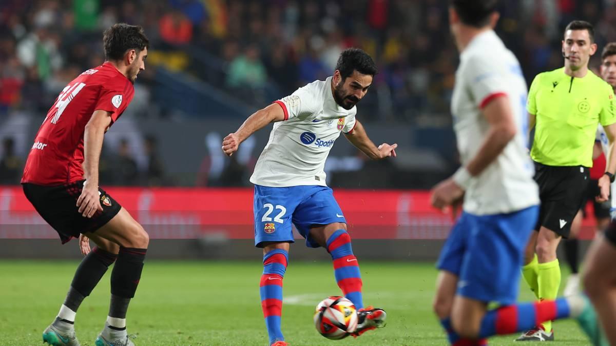 Gündogan, en el momento de la asistencia a Lewandowski