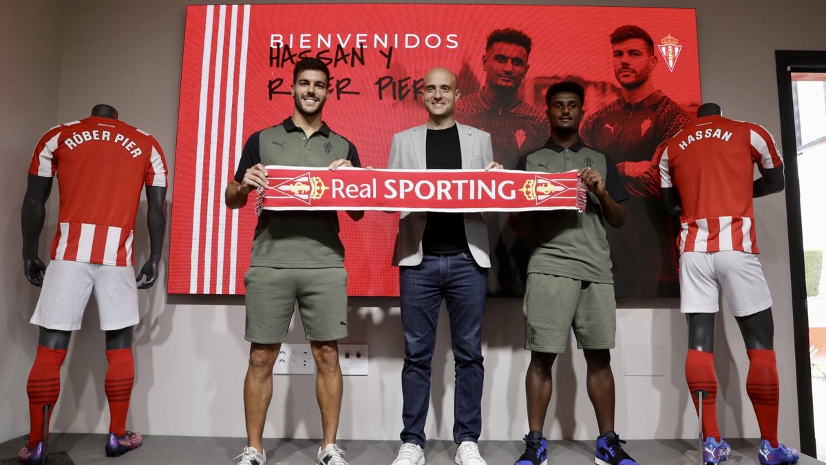 PRESENTACIÓN OFICIAL DE ROBER PIER Y HASSAN, NUEVOS JUGADORES DEL SPORTING.