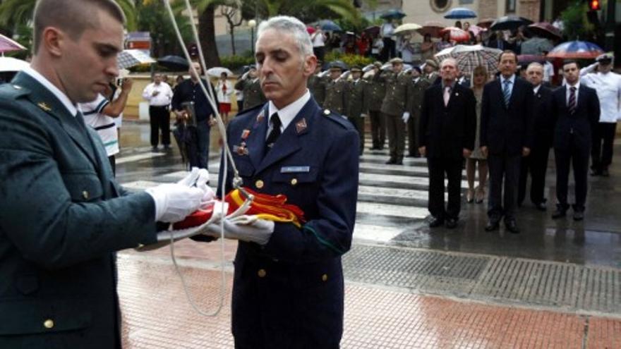 Izado de bandera en el Cabezo de Torres