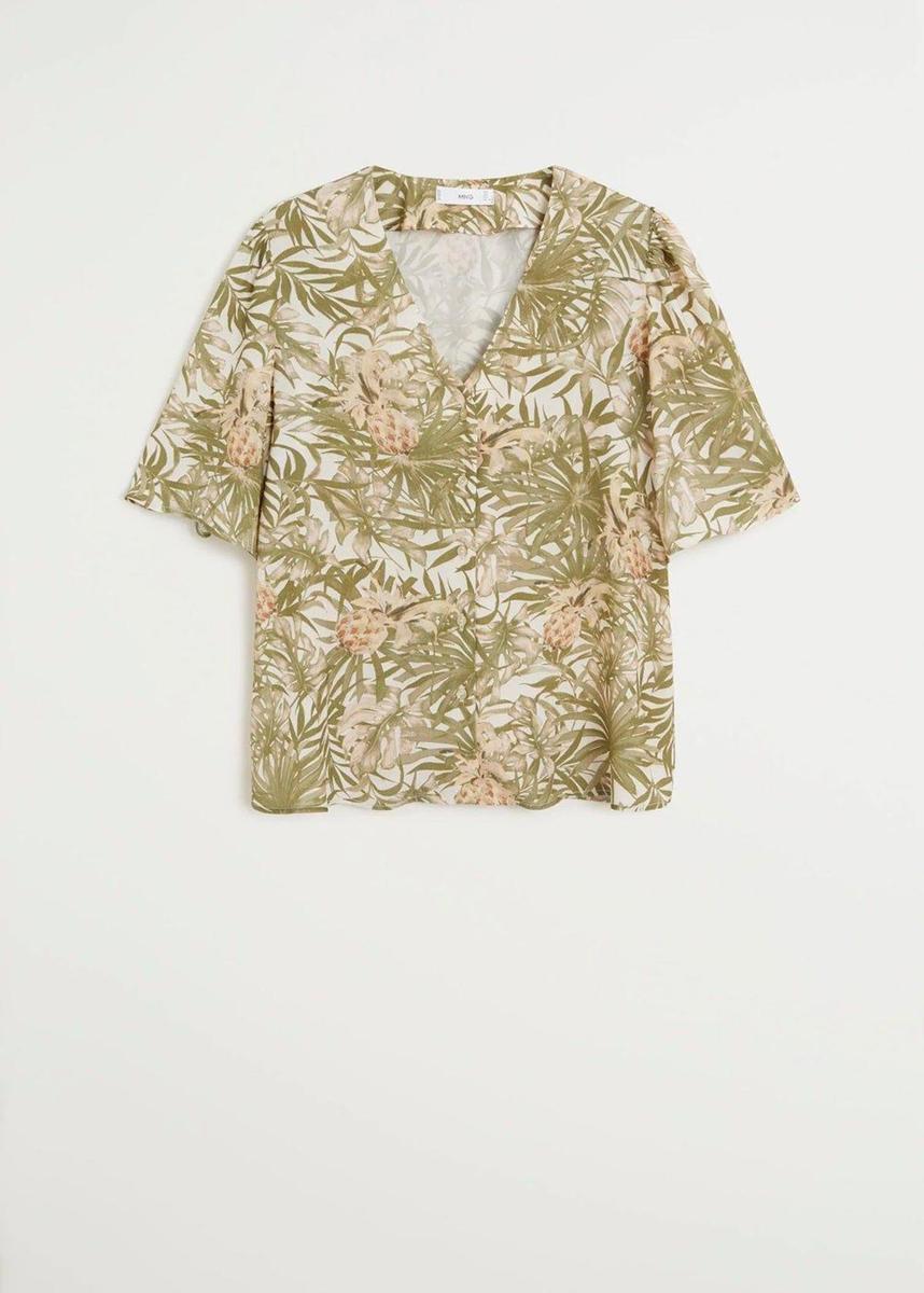 Blusa tropical de Mango (Precio: 25,99 euros)