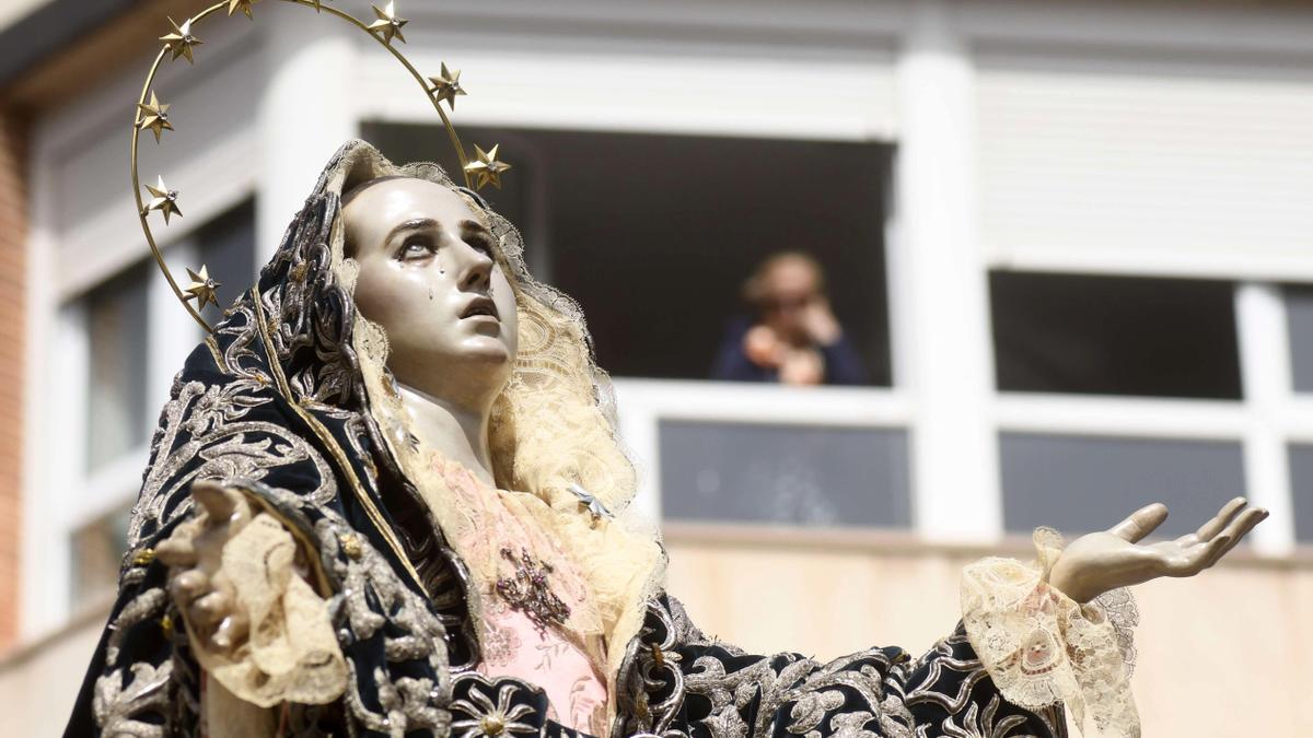 La Dolorosa, en la procesión de los Salzillos en Murcia de 2022