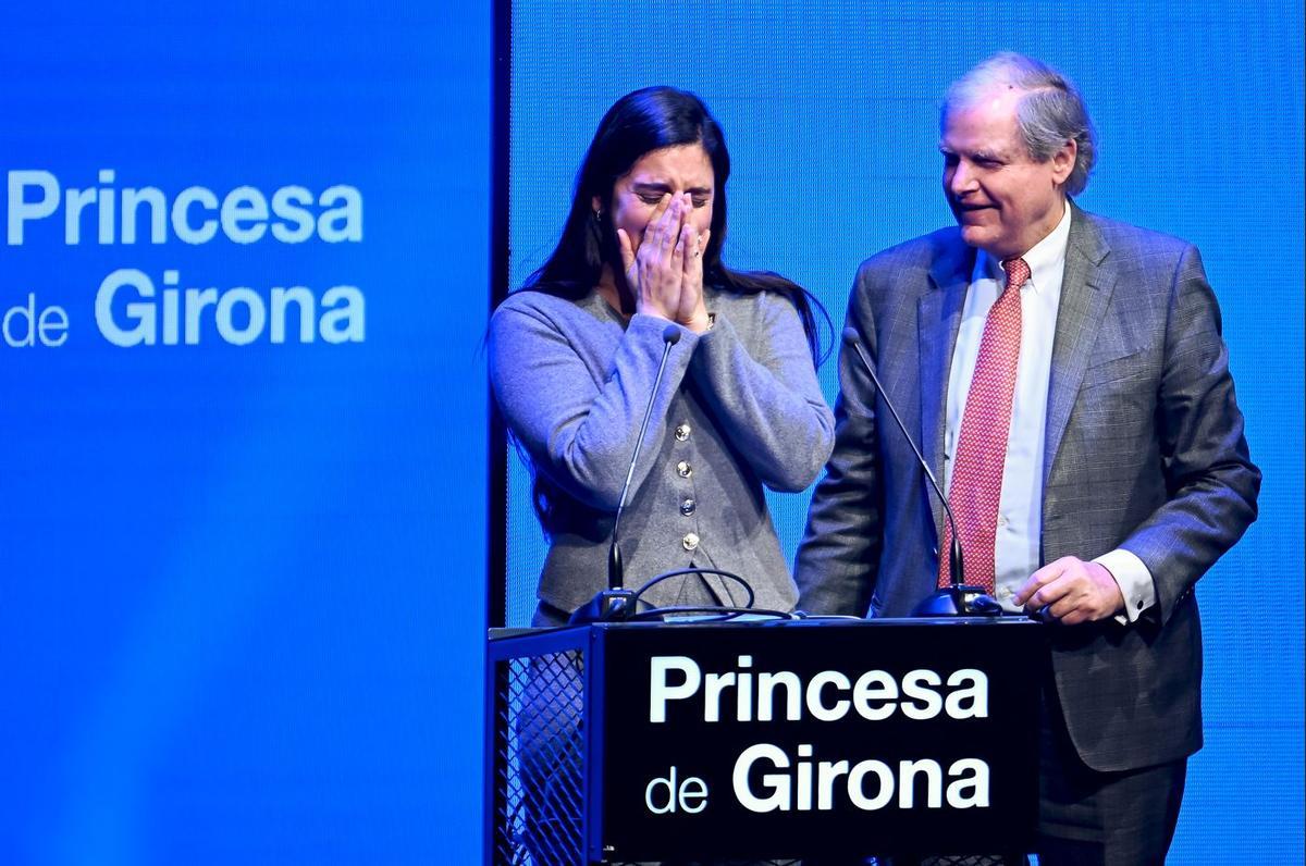 La emprendedora Patricia Aymà Maldonado, al recibir el premi Princesa de Girona CreaEmpresa 2026