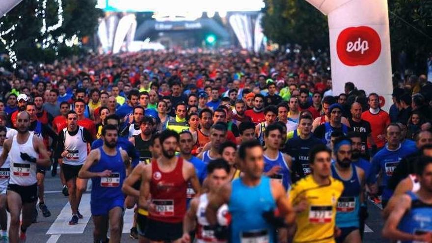 La salida de la &quot;San Silvestre&quot; de Oviedo el año pasado.