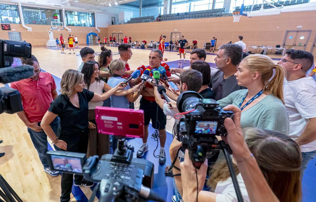 Scariolo atendió a los medios tras el entrenamiento