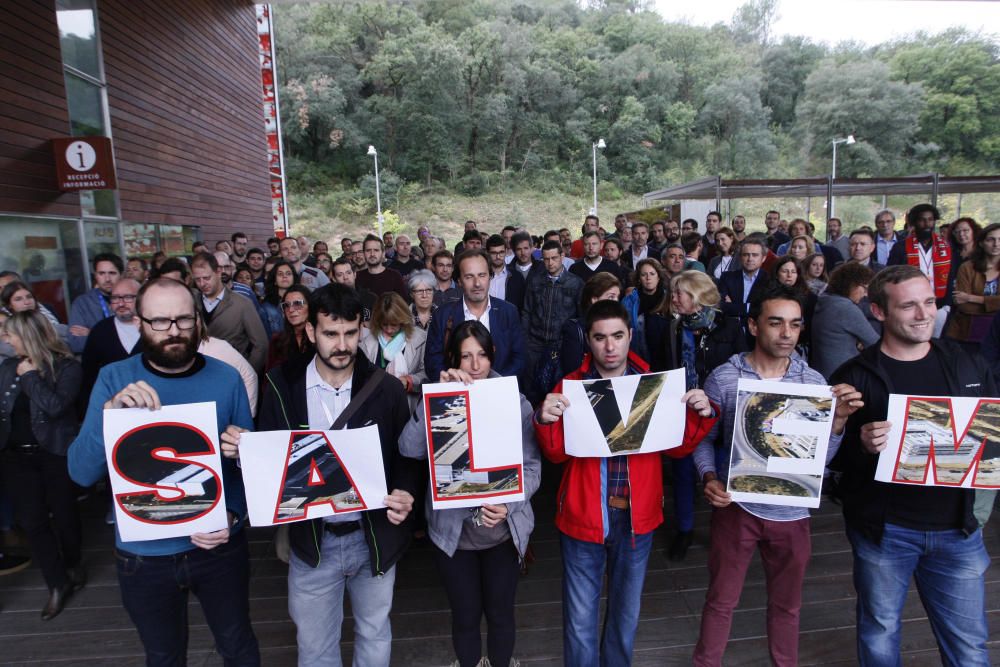 Manifestació d'empreses i treballadors del Parc Científic de la UdG