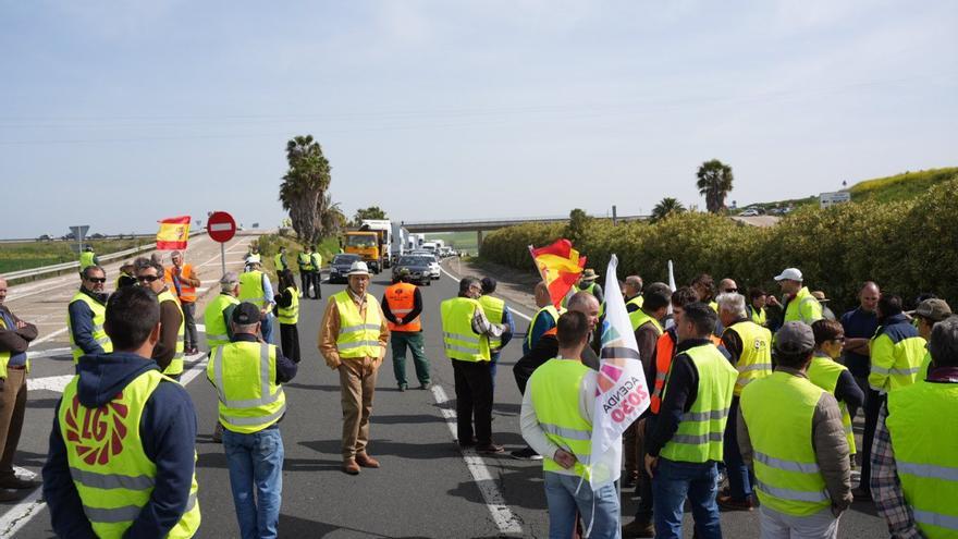 Los agricultores de Córdoba vuelven a cortar la A-4 en Guadalcázar