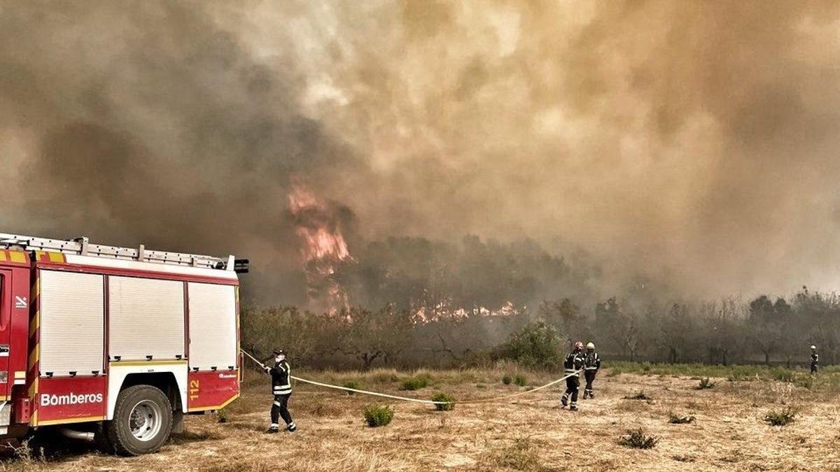 Imagen del incendio de la Vall d'Ebo
