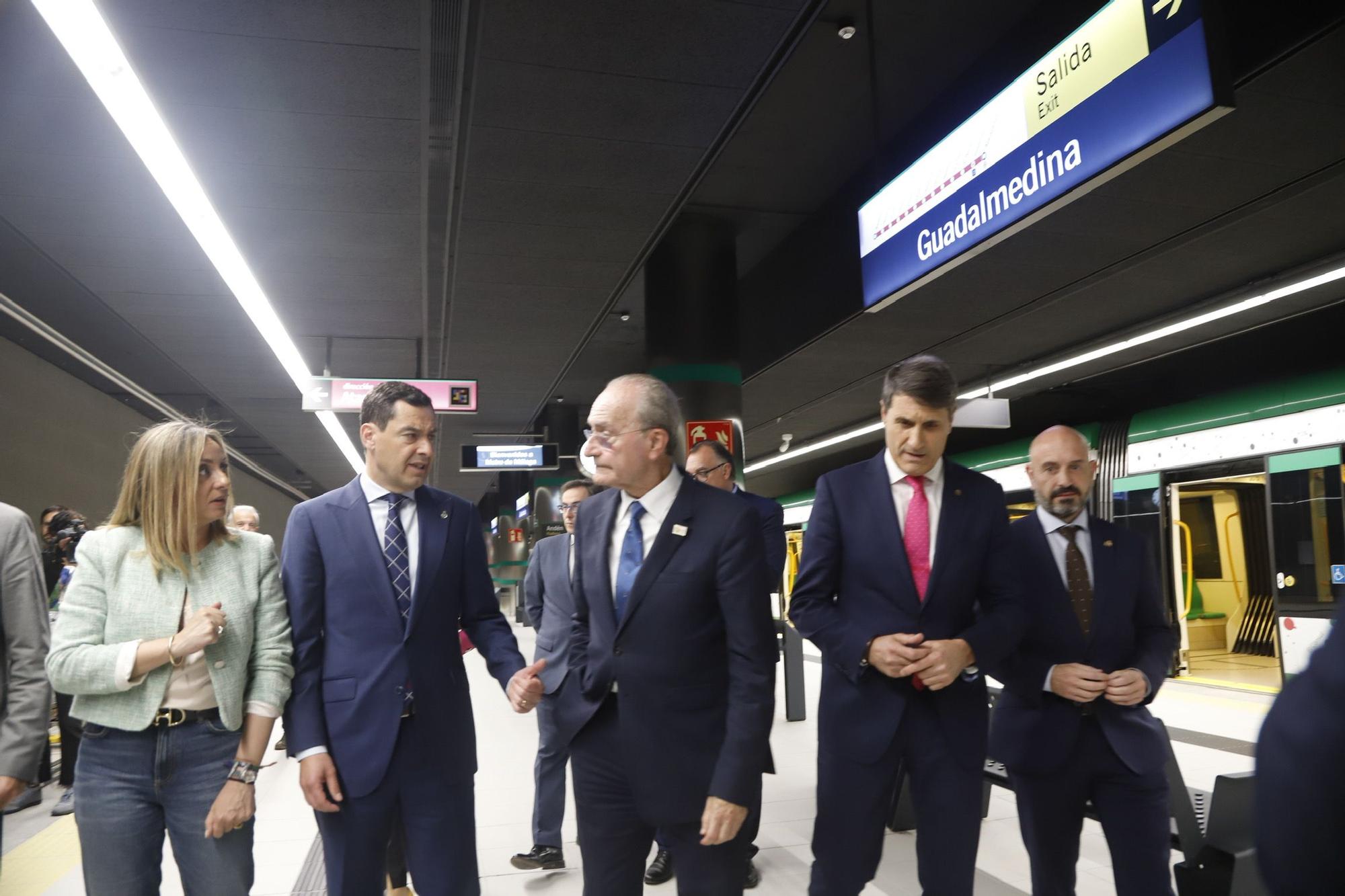 Inauguración de la ampliación del metro de Málaga hasta el Centro