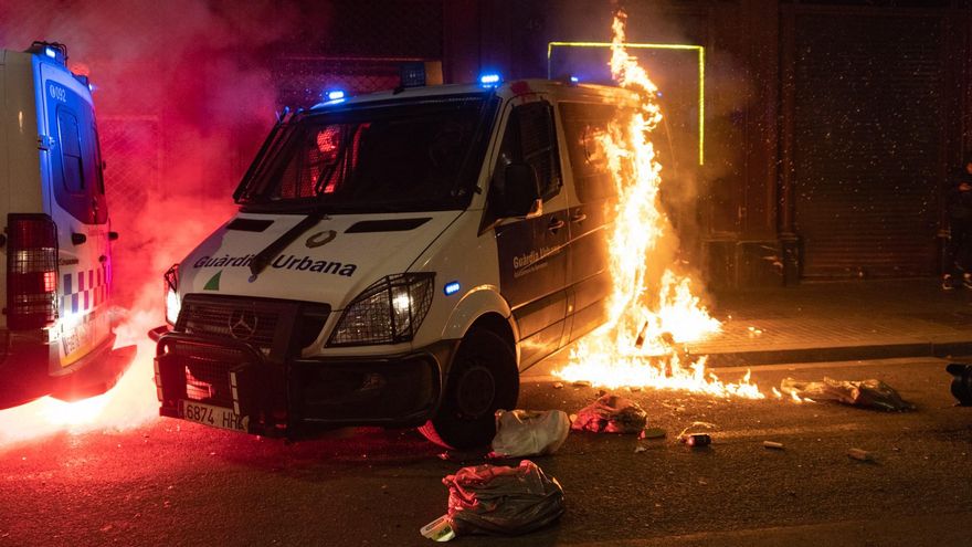 Prisión para ocho detenidos por graves disturbios en las protestas de Barcelona