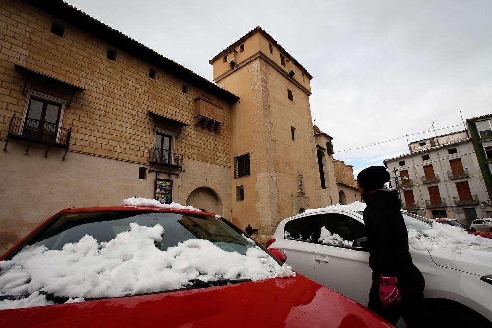 Los efectos de la nevada en Alcoy y comarca