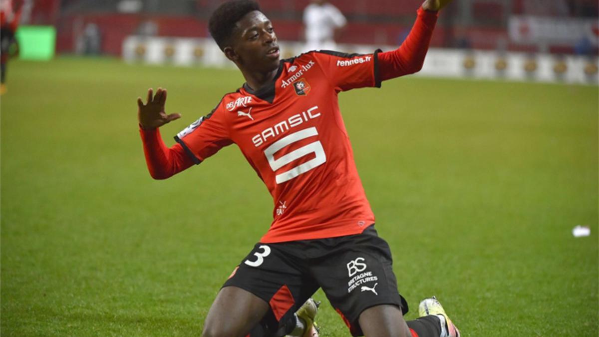 Dembélé, jugador del Rennes