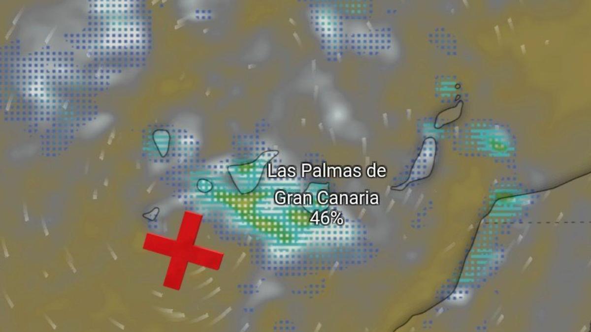Presa de Las Hoyas tras las lluvias de la borrasca Therese en Gran Canaria