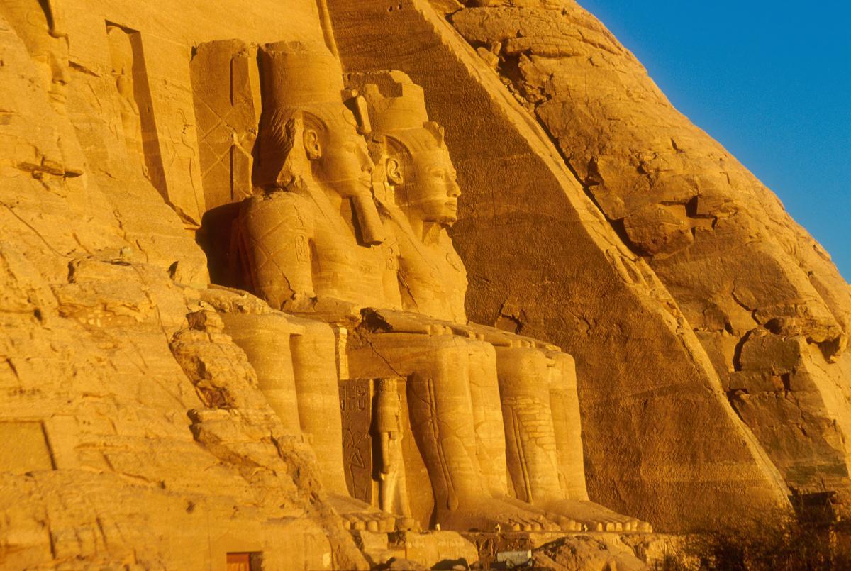 Templo de Ramsés II en Abu Simbel, Egipto.